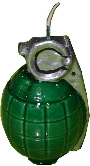 Easter Candle Scented and Handmade Grenade Green