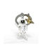 Metalmorphose Keychain Astronaut Saturn Metallic White