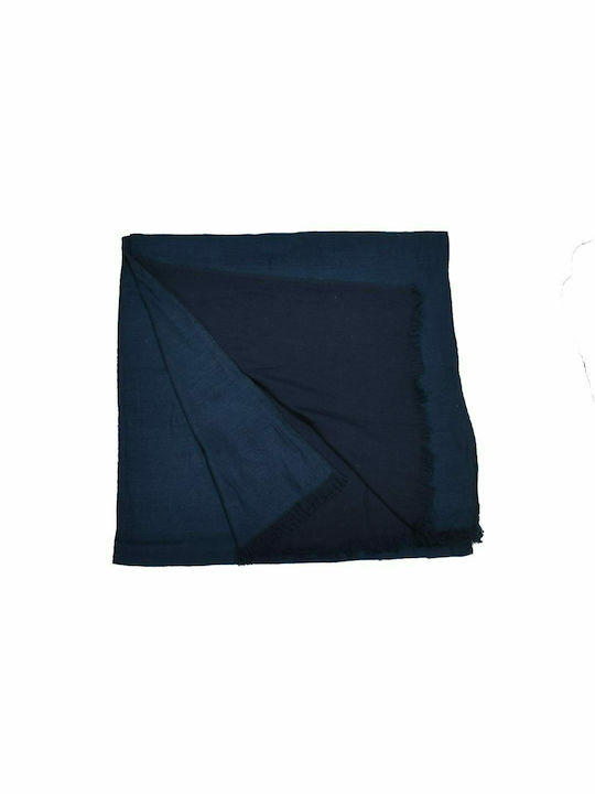 Κασκόλ Βαμβακερό Μπλε- Μαύρο Calamar CL 107600-8V60-43