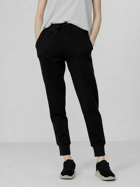 4F Pantaloni de trening pentru femei cu cauciuc Negru