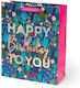 Legami Milano Paper Bag for Gift Blue 26.5x15.5x32.5cm.