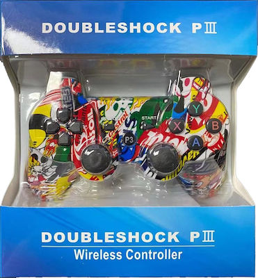 Doubleshock Ασύρματο Gamepad για PS3 Cartoon Yellow/Red