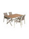 Outdoor Dining Set Loise 6 Pieces Sand