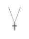 Police Black Men's Cross from Steel with Chain