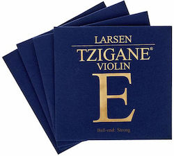 Larsen Tzigane Einzel Geigensaiten Stahl 4 Stück 7/8 Stark / Ball-End E