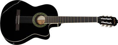 Harley Benton Elektro-Klassik Gitarre 4/4 CG200CE Schwarz