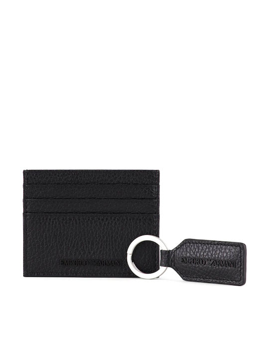 Set Leather Men's Wallet Black