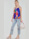 Blus Rodas Women's Summer Blouse with Straps & Halter Neck Floral Multicolour