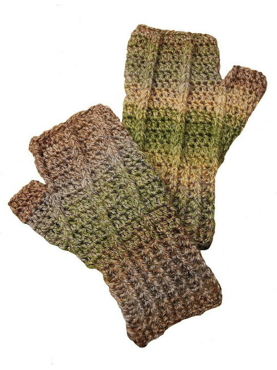 Handmade knitted gloves - Colour Taupe - Size M