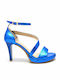 Din piele Sandale Metallic Blue