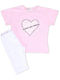 Nek Kids Wear Kids Set with Leggings Summer 2pcs Pink