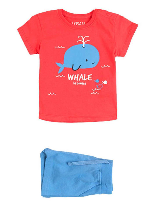 Kids Clothing Set with Shorts Summer 2 Pieces Red