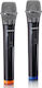 Lenco Wireless Karaoke Microphone Set of 2 in Black Color