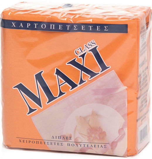 Maxi Клас 80 Салфетки 2 Крила Оранжеви 33x33см
