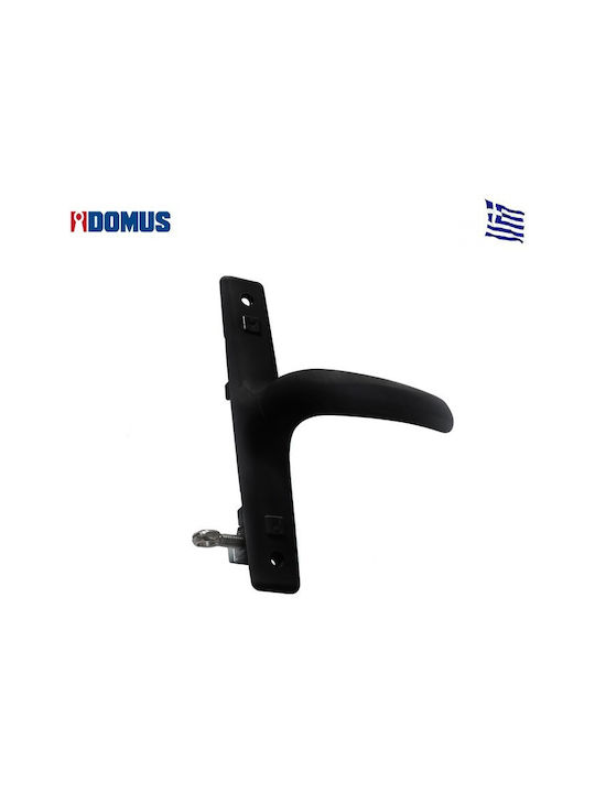 Domus 7900 Espag Fenstergriff mit Platte Black 7900Μ