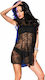 Chilirose Rochie Sexy Top, pantaloni și bluză transparentă Black