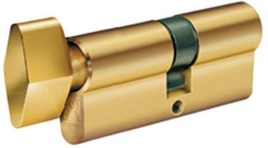 Domus Zylinderschloss 60mm (30-30) mit Knauf Gold