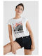 Γυναικείο T-shirt Floral Λευκό