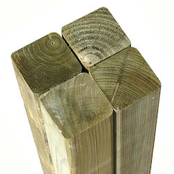 Showood Posta Pentru Gard De Grădină Din Lemn 4.5x4.5x300cm Verde