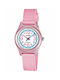 Casio Collection Kinder Analoguhr mit Stoffarmband Rosa