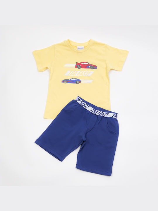 Trax Kids Set with Shorts Summer 2pcs Yellow