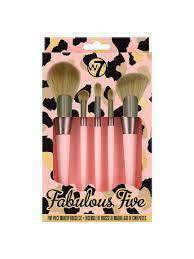 W7 Cosmetics Комплект с Четки за Грим от Синтетичен Косъм Fabulous Five Makeup 5 Бройки