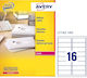 Avery 1600 Self-Adhesive Rectangular A4 Labels 99.1x33.9mm