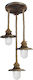 Heronia Aris Pendant Lamp with Rope 3xE27 Bronze