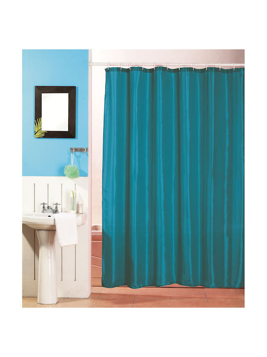 Cyclops Fabric Shower Curtain 180x200cm Τιρκουάζ