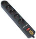 Orvaldi Power Strip with Surge Protection 5 Positions with 2 USB-A, Switch and Cable 3m