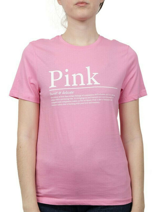 Only Γυναικείο Αθλητικό T-shirt Ροζ