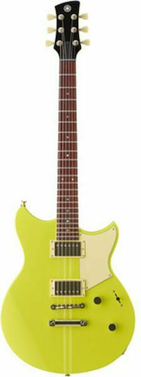 Yamaha Revstar RSE20 Electric Guitar SG with HH Pickup Configuration Neon Yellow with Case