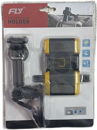Fly 00018 Auto Handyhalterung mit verstellbaren Haken Gelb
