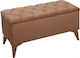 Hocker Bankhocker Mit Stauraum Gepolstert mit Stoff Freeman Coffee 90x40x50cm