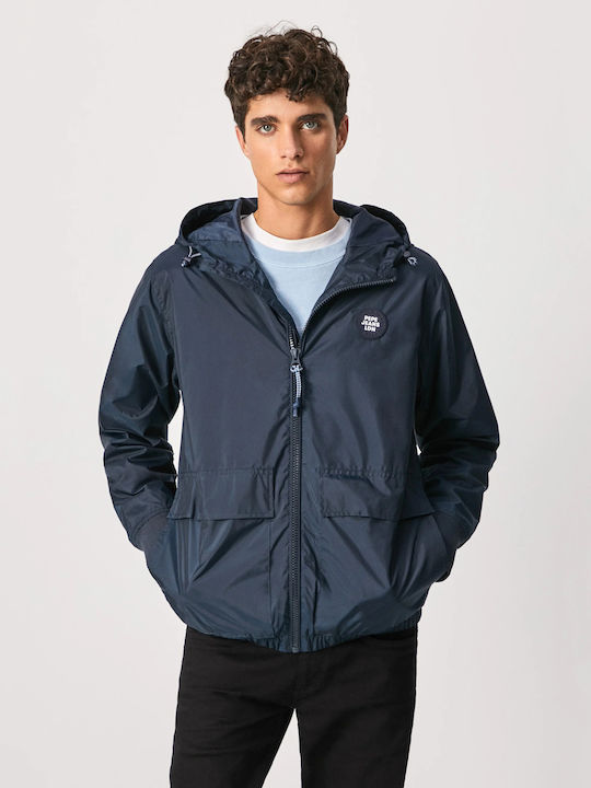 Pepe Jeans Lucas Jacket Waterproof Navy Blue