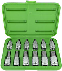 JBM Bit Socket-uri cu Vârfuri Spline și Prindere în 1/2'' Set 12buc JBM Bit Socket-uri cu Vârfuri Spline și Prindere în 1/2'' Set 12buc