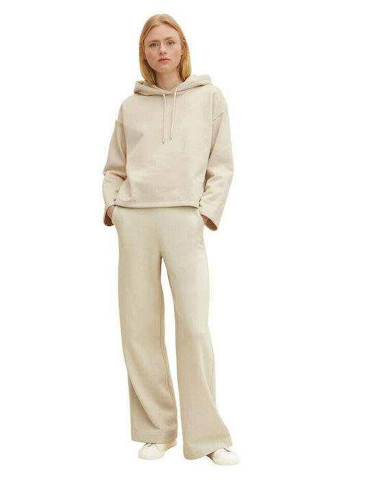 Tom Tailor Women's Wide Sweatpants Beige