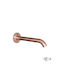 La Torre Elle Built-In Tap Bathtub Inox Rose Gold Brushed