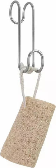 Metaltex 403800 Single Wall-Mounted Bathroom Hook Silver