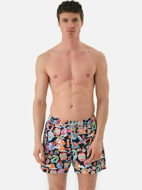 Vacation Men's Swimwear Shorts Multicolour with Patterns