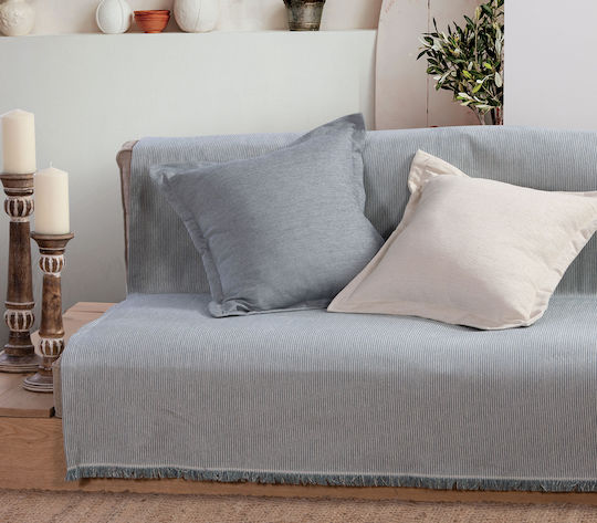 Nef-Nef Homeware Nature 22 Ριχτάρι Πολυθρόνας Ζακάρ 170x180εκ. Blue