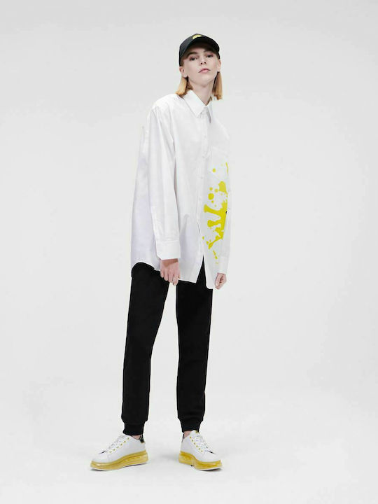 Karl Lagerfeld x Smileyworld Women's Monochrome Long Sleeve Shirt White