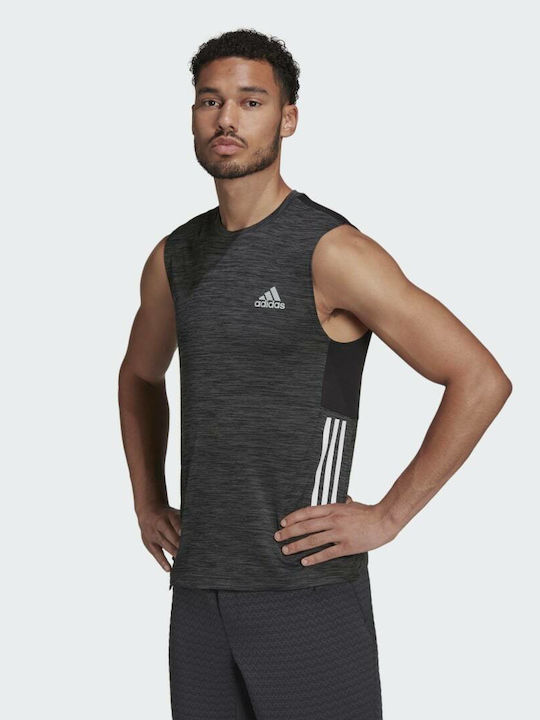 Adidas Training Ανδρική Μπλούζα Αμάνικη Μαύρη