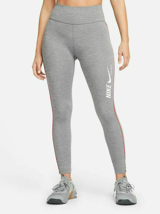 Nike Dri-Fit Yoga Γυναικείο Μακρύ Κολάν Ψηλόμεσο Γκρι