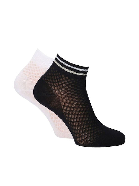 Tamaris Plain Socks Black / White 2 Pack