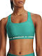 Under Armour Crossback Mid Heather Femei Atletic Sutien sport Turcoaz