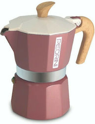 Pedrini Mymoca 02CF132P Stovetop Espresso Pot 3Cups Roz