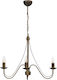 Heronia S-11 Candelabru 3xE27 Ø50cm cu Lumânări Bronz 01-0258