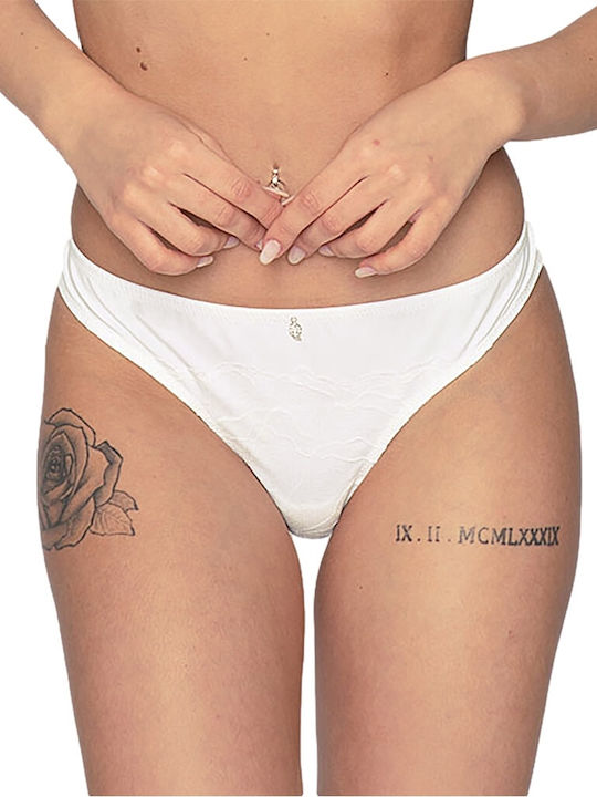 Melody Women's String with Lace Ivory