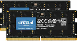 Crucial 64ГБ DDR5 RAM с 2 модула (2x32GB) и Скорост 4800 за Лаптоп